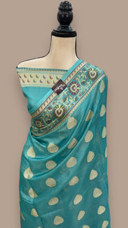 Pure Tussar Silk Handloom Banarasi Saree - The Handlooms