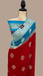 Pure Georgette Banarasi Handloom Saree - The Handlooms