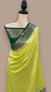 Pure Chiniya Silk Khaddi Handloom Banarasi Saree - The Handlooms
