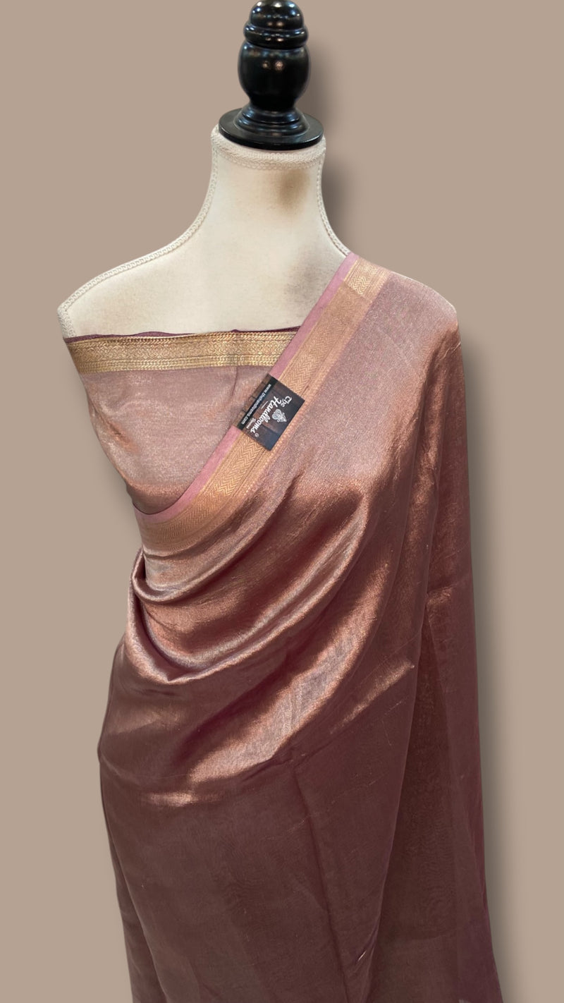 Pure Kora Tissue Handloom Banarasi Saree