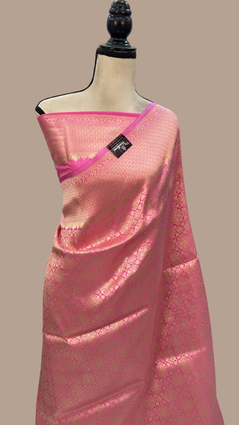 Pure Katan Silk Banarasi Handloom Saree - Tanchui Brocade - The Handlooms