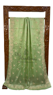 Tussar Silk Handloom Banarasi Saree With Chikankari - The Handlooms