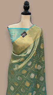 Pure Kora Tissue Handloom Banarasi Saree - The Handlooms