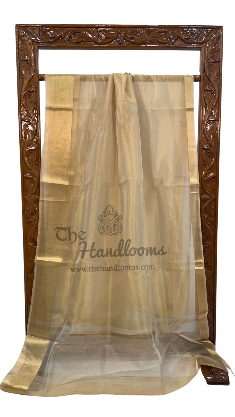 Pure Kora Tissue Handloom Banarasi Saree - The Handlooms