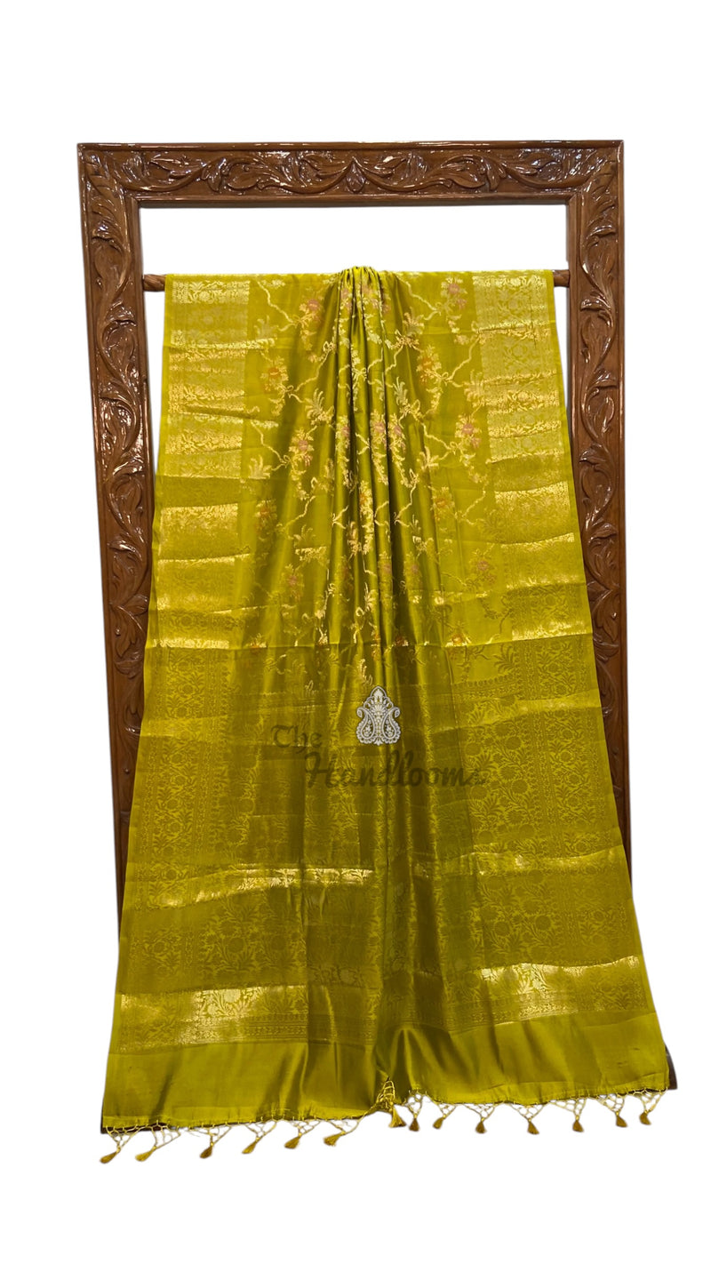 Pure Mango Silk Banarasi Handloom Saree