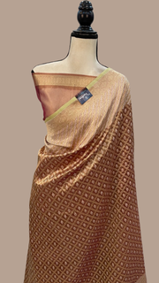 Pure Tissue Reshmi zari Banarasi Saree - The Handlooms