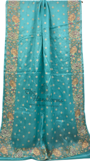 Tussar Silk Handloom Banarasi Saree With Chikankari - The Handlooms