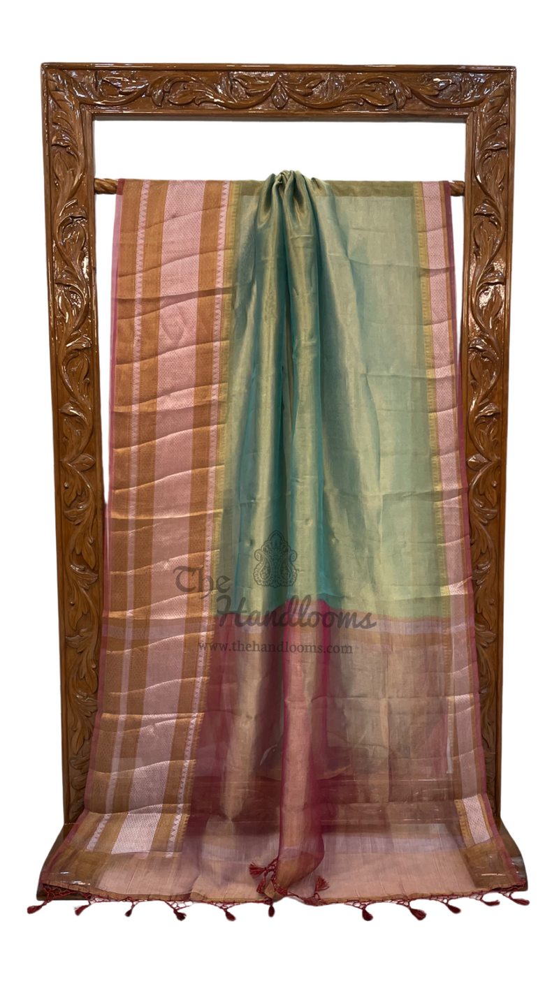Pure Kora Tissue Handloom Banarasi Saree - The Handlooms