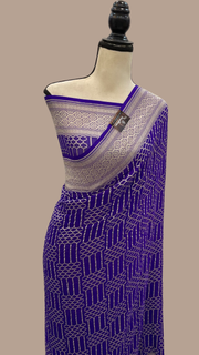 Khaddi Georgette Handloom Banarasi Saree - The Handlooms