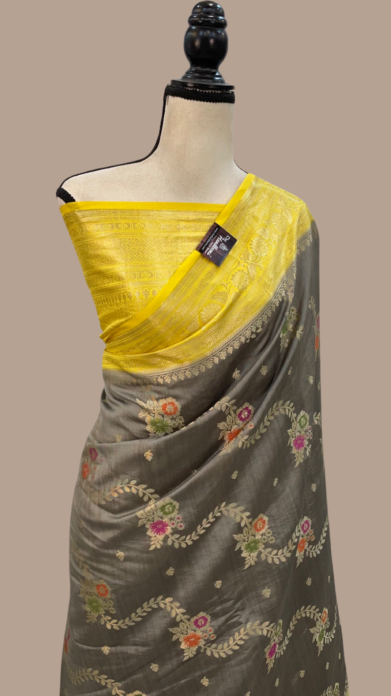 Pure Chiniya Silk Handloom Banarasi Saree - The Handlooms