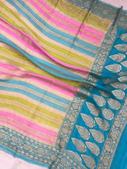 Rangkat Pure Khaddi Georgette Handlooom Banarasi Dupatta - The Handlooms