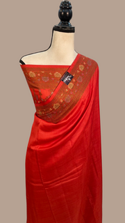 Pure Butter Crepe Banarasi Saree - The Handlooms