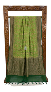 Khaddi Georgette Banarasi Saree -  Antique zari - The Handlooms