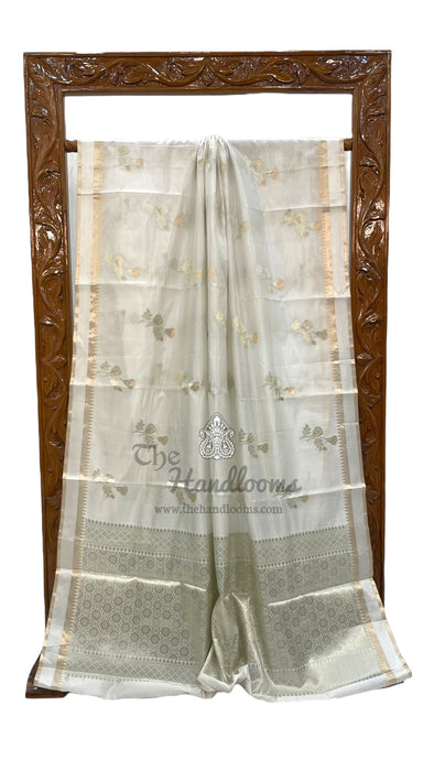 Pure Katan Silk Banarasi Handloom Saree - All over sona roopa motifs