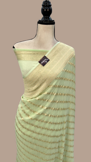 Khaddi Georgette Handloom Banarasi Saree - The Handlooms