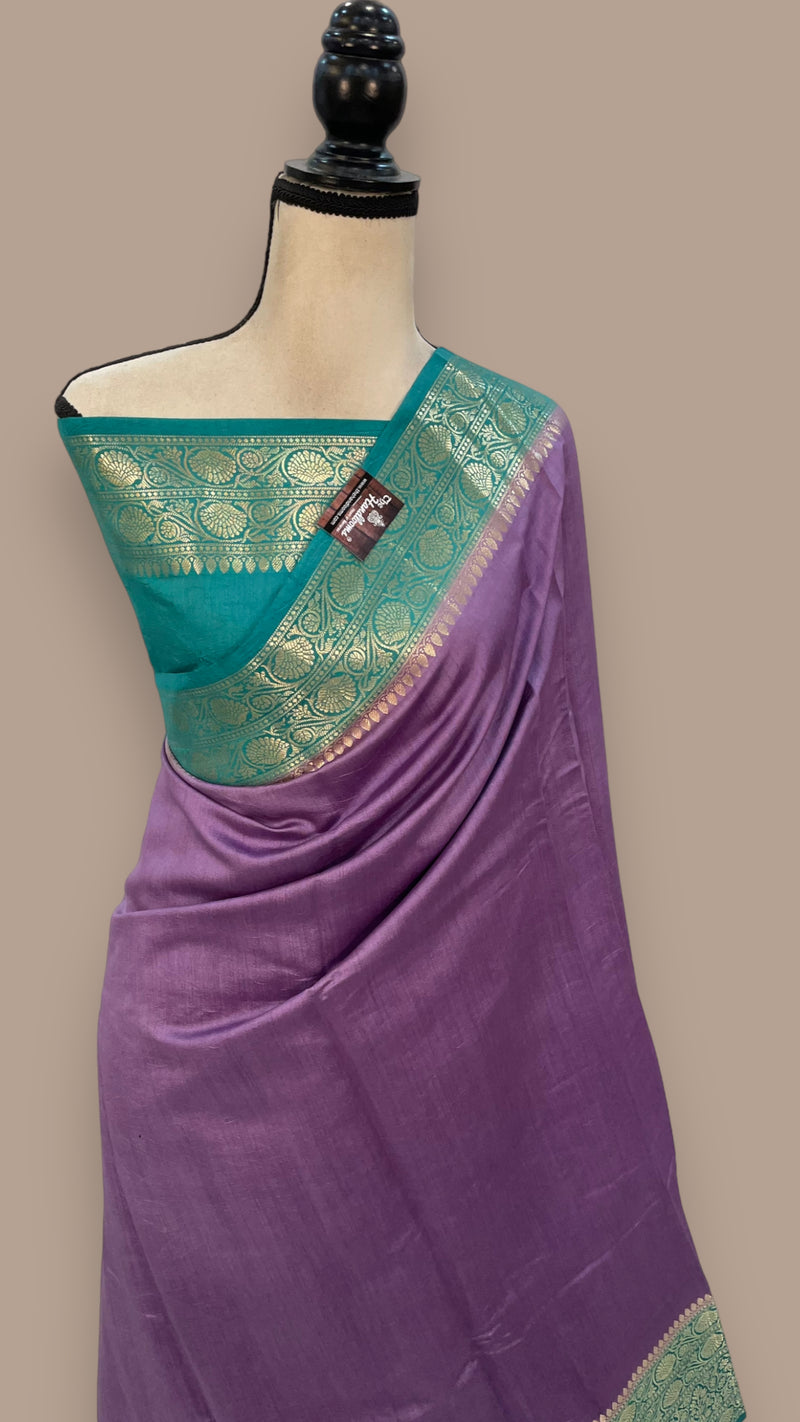 Pure Chiniya Silk Khaddi Handloom Banarasi Saree - The Handlooms