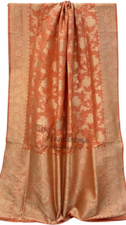 Pure Katan Silk Banarasi Handloom Saree - All Over Jaal Work - The Handlooms