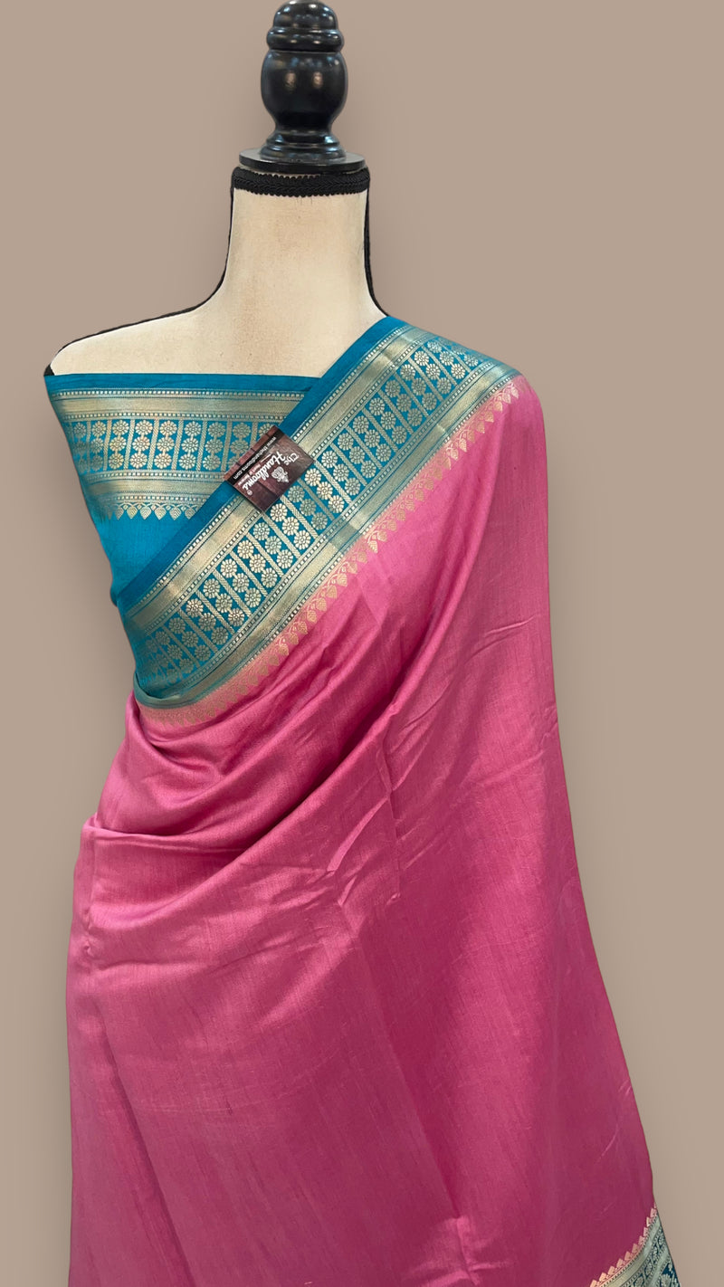 Pure Chiniya Silk Khaddi Handloom Banarasi Saree - The Handlooms