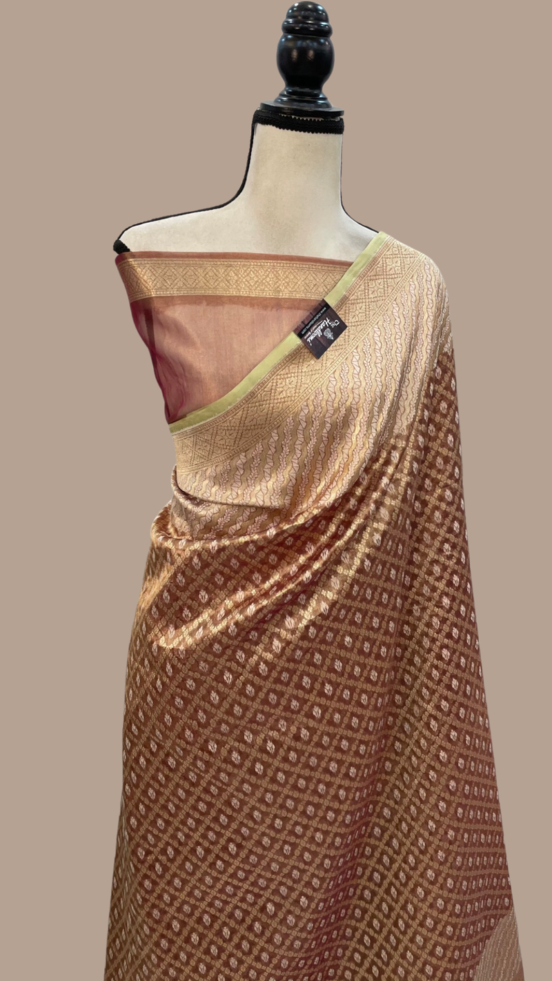 Pure Tissue Reshmi zari Banarasi Saree - The Handlooms