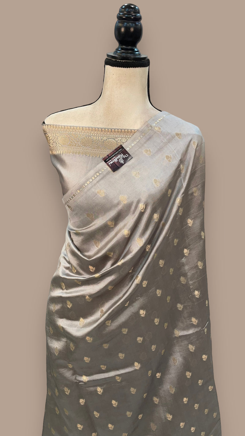 Pure Mango Silk Banarasi Handloom Saree - The Handlooms