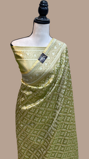 Pure Tissue Reshmi zari Banarasi Saree - The Handlooms