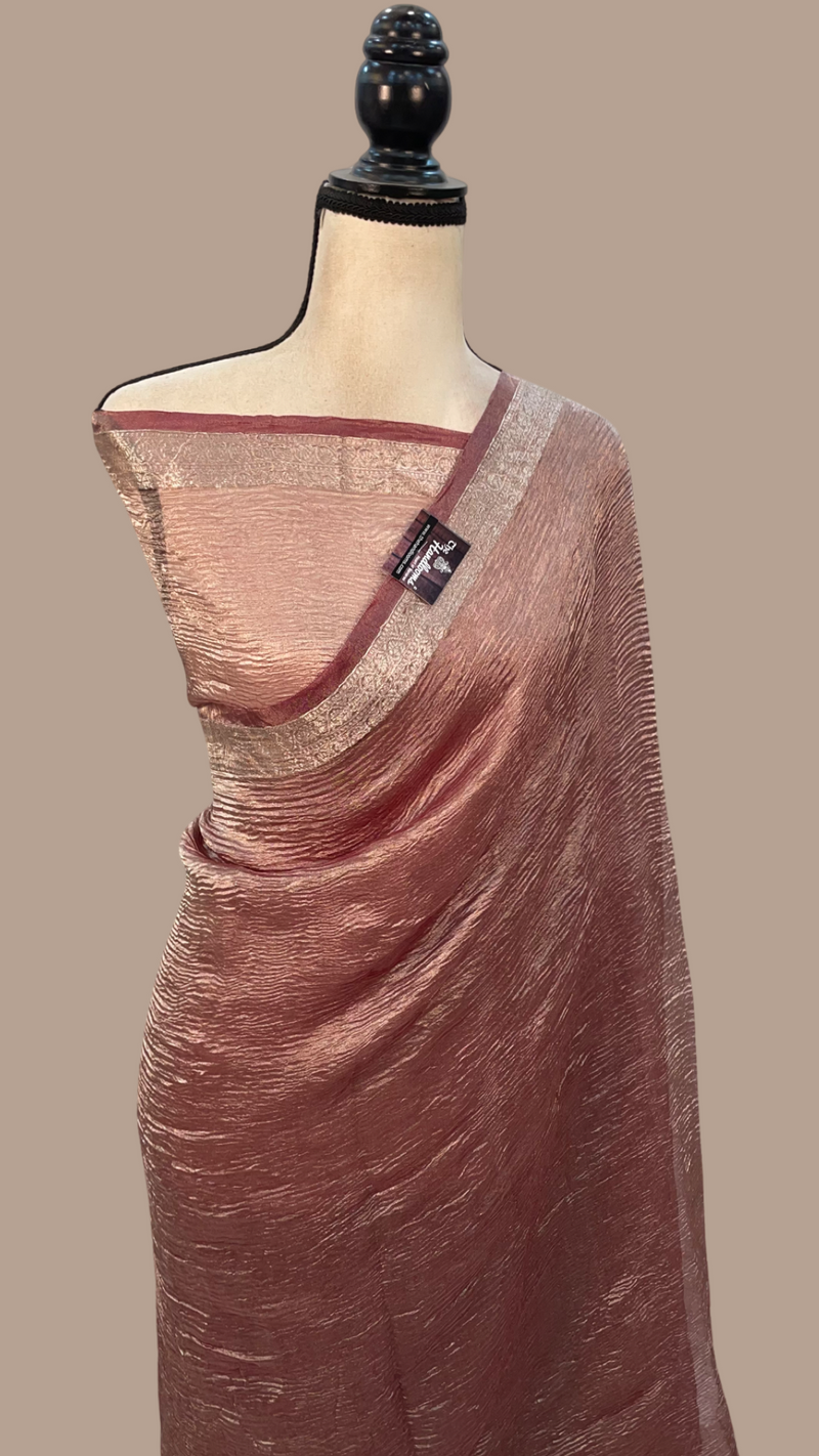 Pure Kora Tissue Handloom Banarasi Saree - The Handlooms