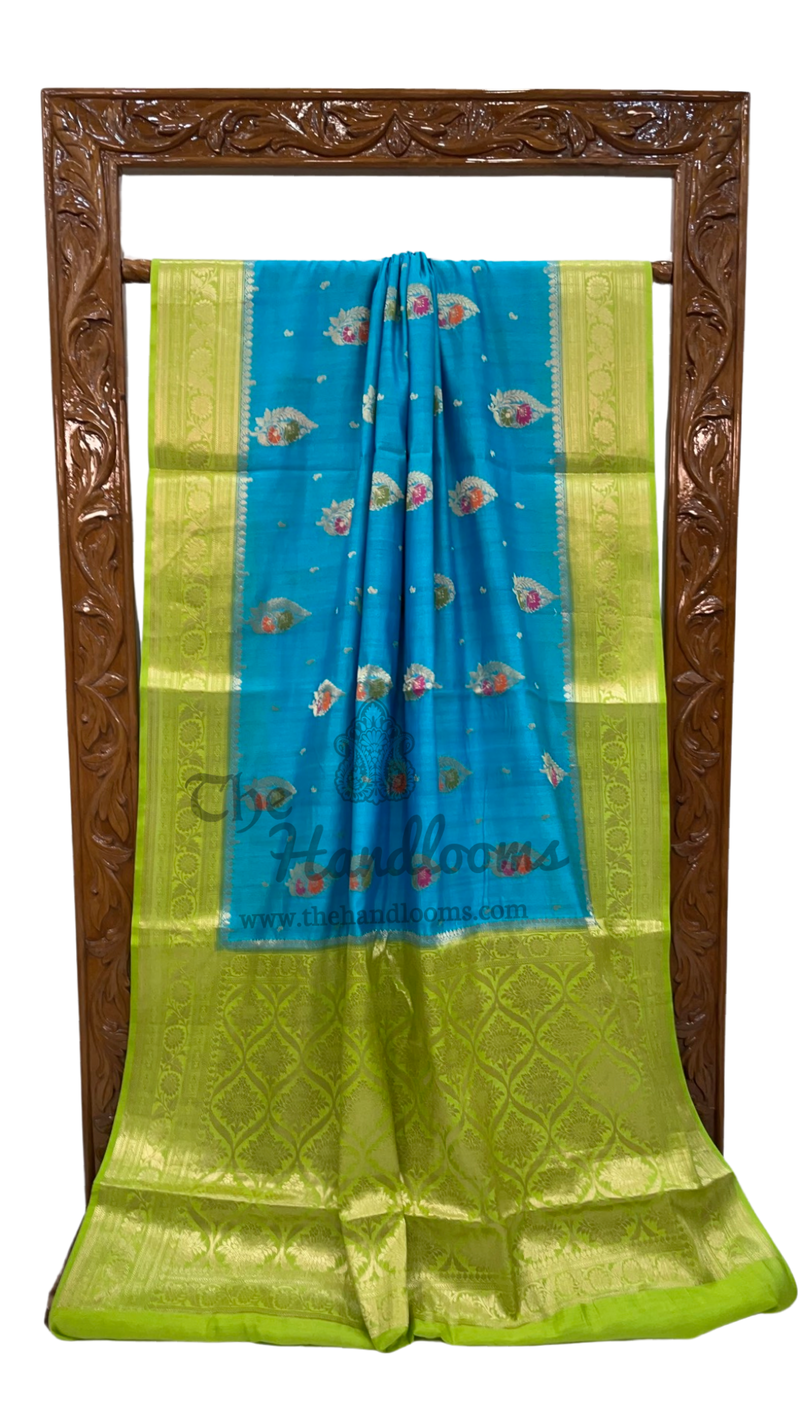 Pure Chiniya Silk Handloom Banarasi Saree - The Handlooms