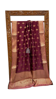 Pure Mango Silk Banarasi Handloom Saree - The Handlooms