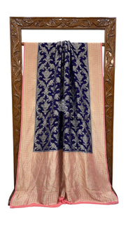 Pure Khaddi Georgette Handloom Banarasi Saree - Water zari - The Handlooms