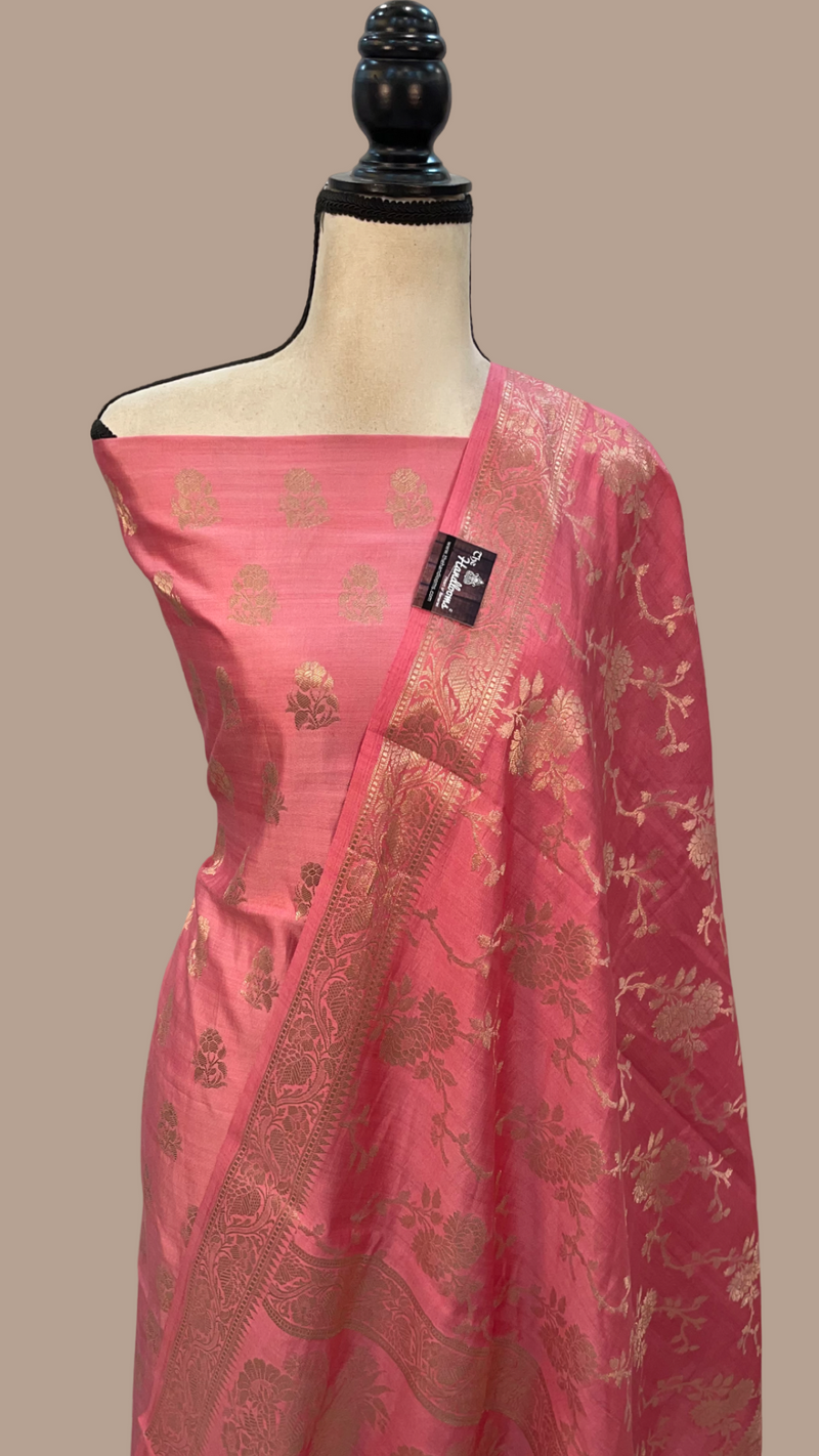 Pure Chiniya Silk Handlooms Banarasi Dress material - The Handlooms