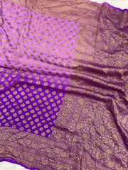 Khaddi Georgette Banarasi Saree -  Antique zari - The Handlooms