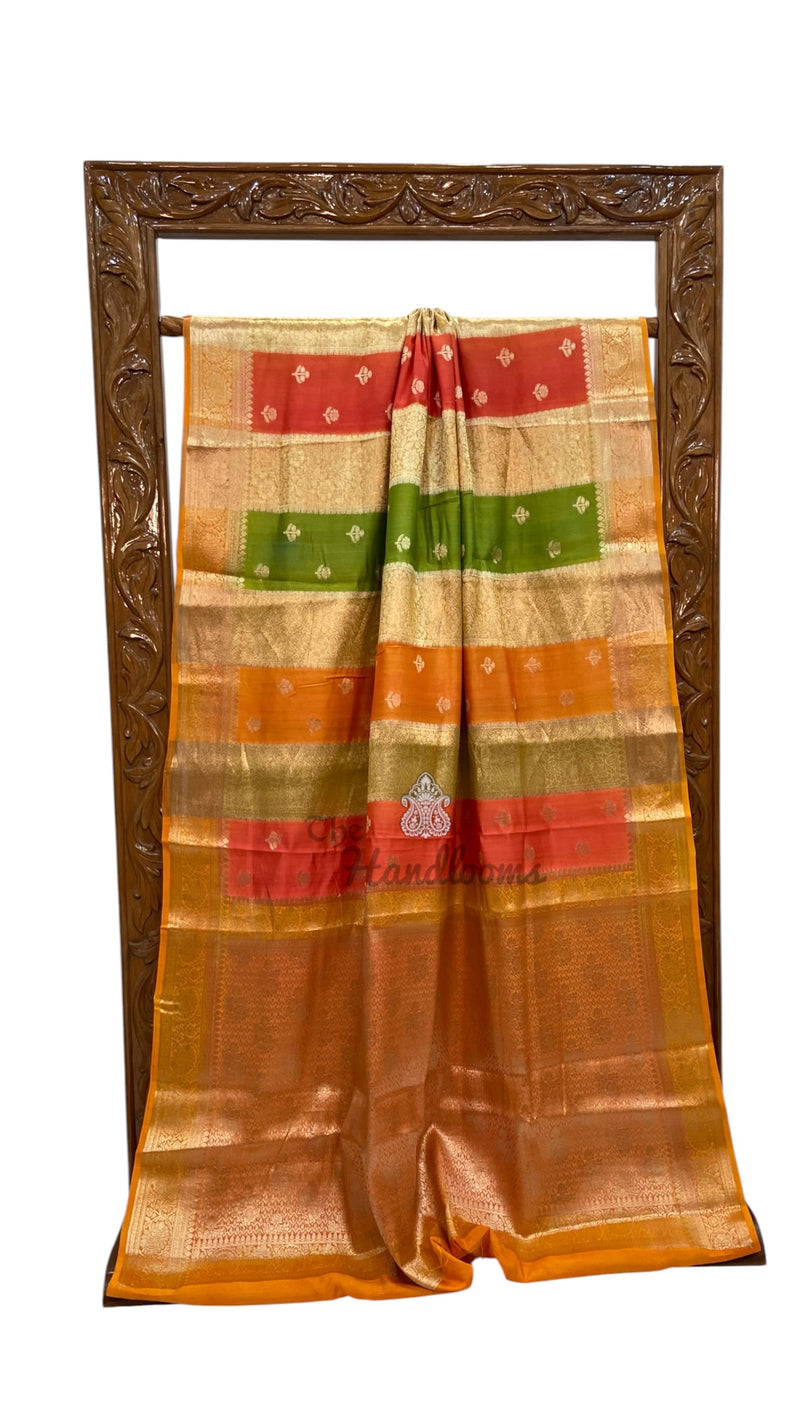 Pure Chiniya Tissue Silk Handloom Banarasi Saree