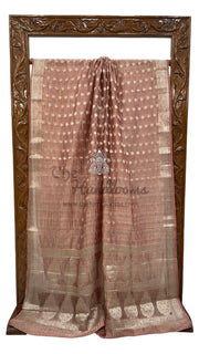 Pure Kora Tissue Crush Handloom Banarasi Saree - The Handlooms