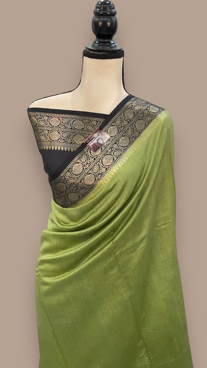 Pure Chiniya Silk Khaddi Handloom Banarasi Saree - The Handlooms
