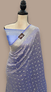 Pure Kora Tissue Crush Handloom Banarasi Saree - The Handlooms