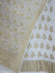 Khaddi Georgette Handlooms Banarasi Dress material - The Handlooms