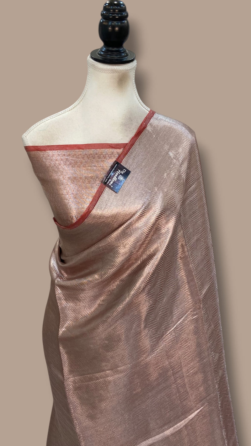 Pure Kora Tissue Tanchui Handloom Banarasi Saree
