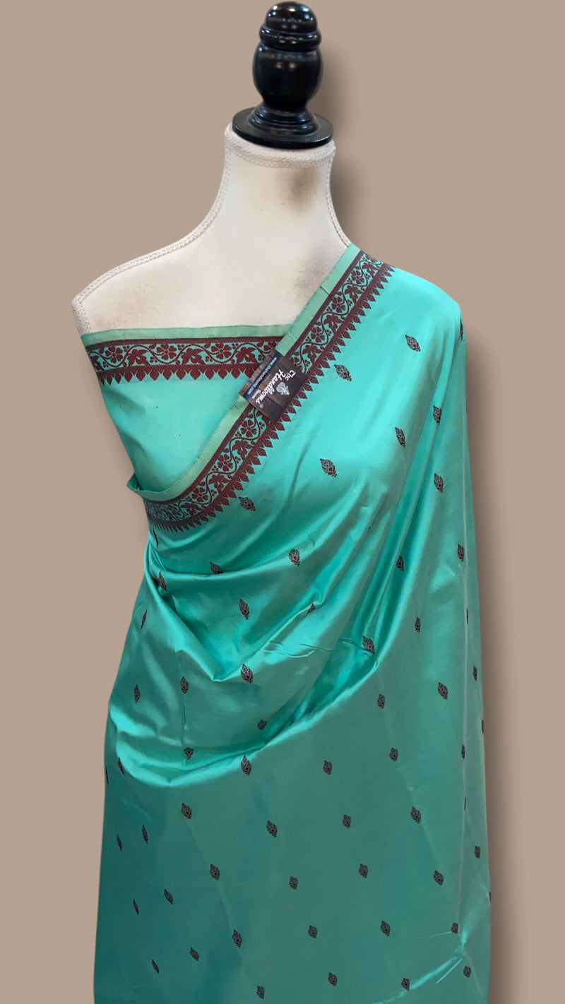 Pure Katan Silk Reshmi Zari Banarasi Handloom Saree