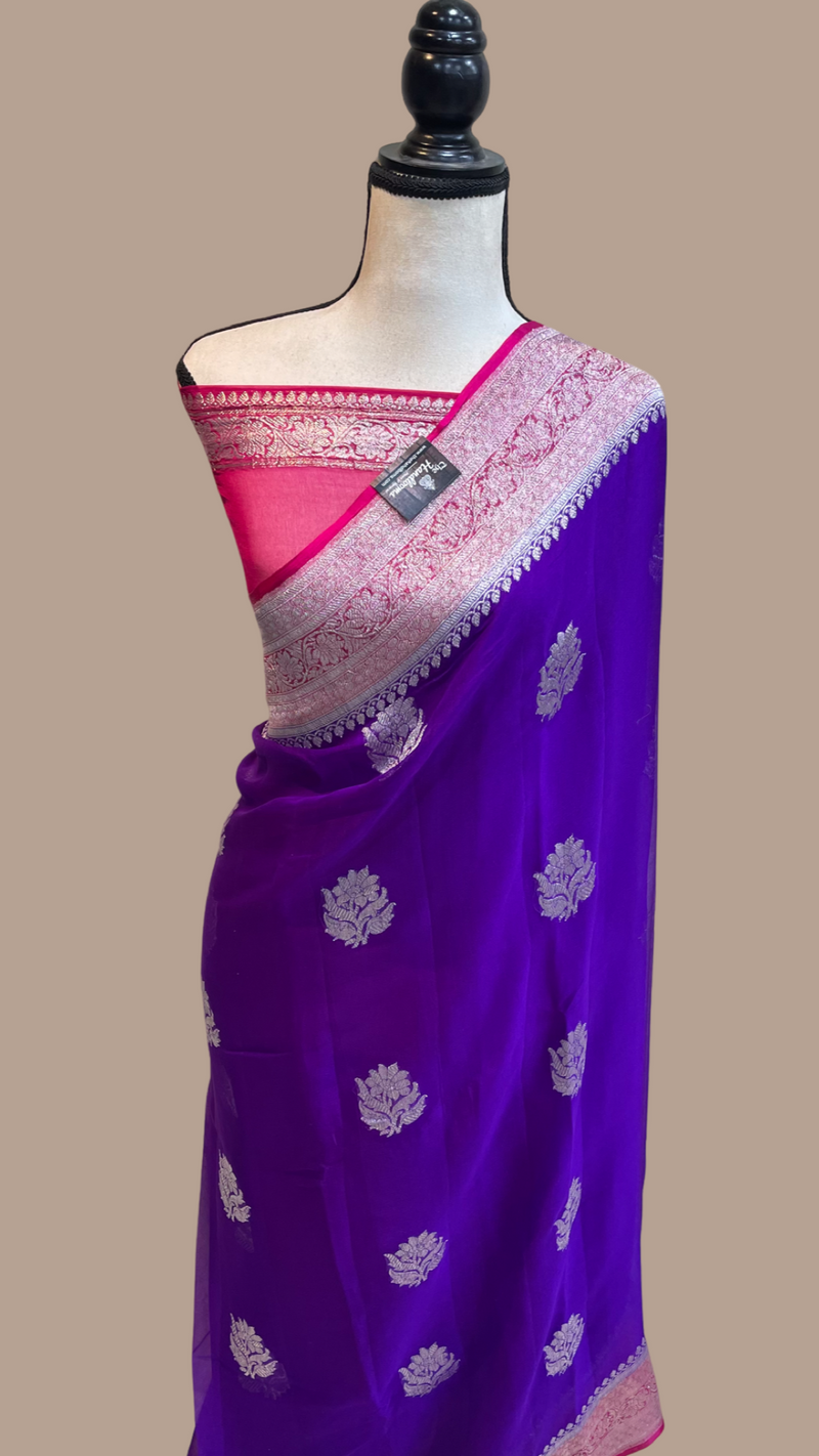 Pure Georgette Banarasi Saree - The Handlooms