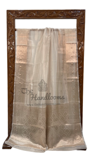 Pure Kora Tissue Handloom Banarasi Saree - The Handlooms