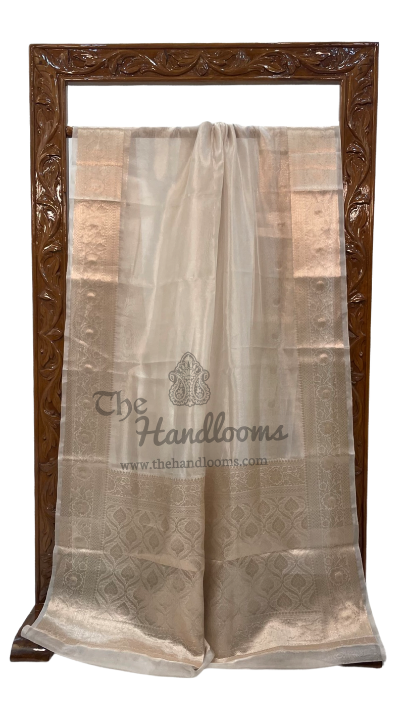 Pure Kora Tissue Handloom Banarasi Saree - The Handlooms
