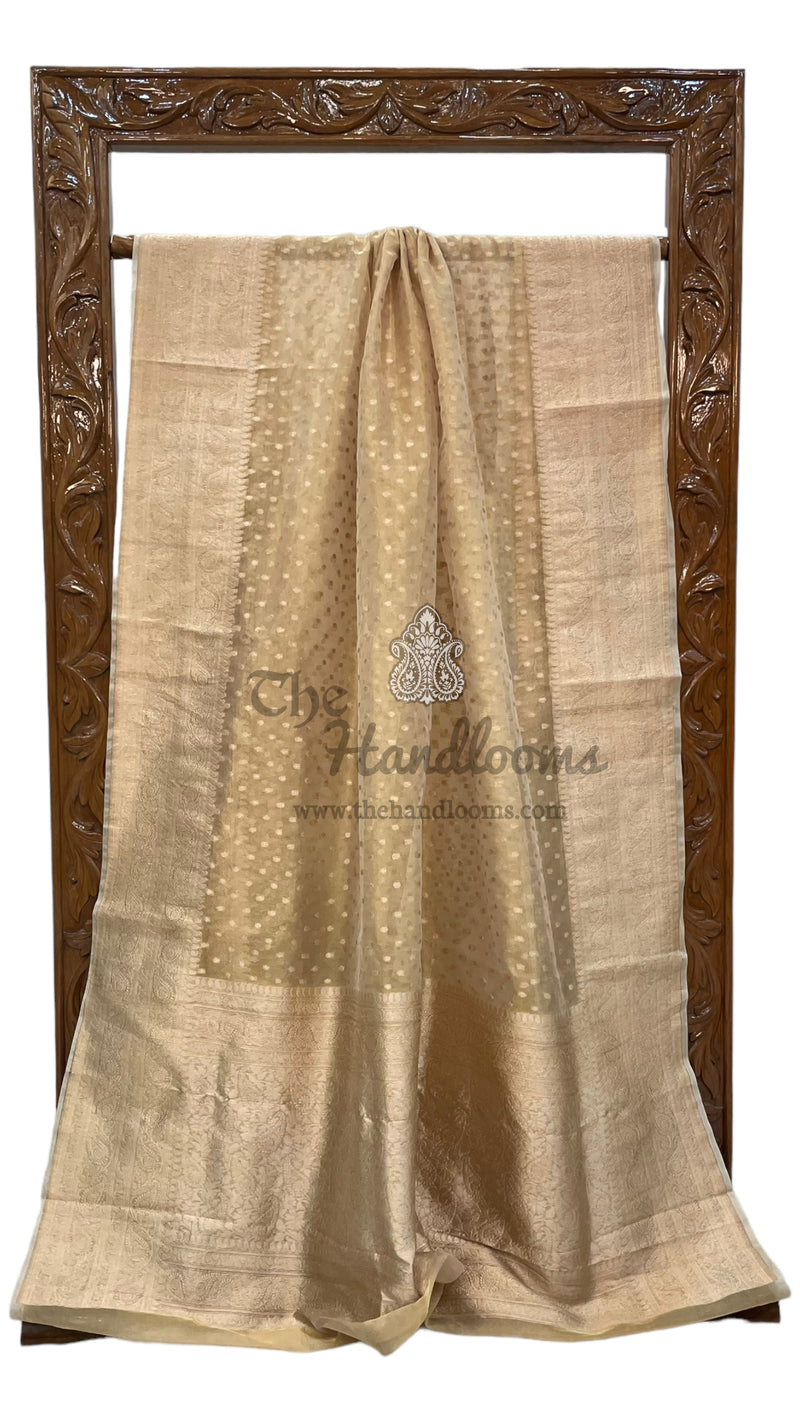 Pure Kora Tissue Handloom Banarasi Saree - The Handlooms
