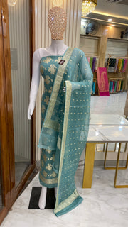 Khaddi Georgette Banarasi Dress material - The Handlooms