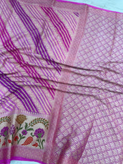 Rangkat Pure Chiffon Khaddi Banarasi Saree - The Handlooms