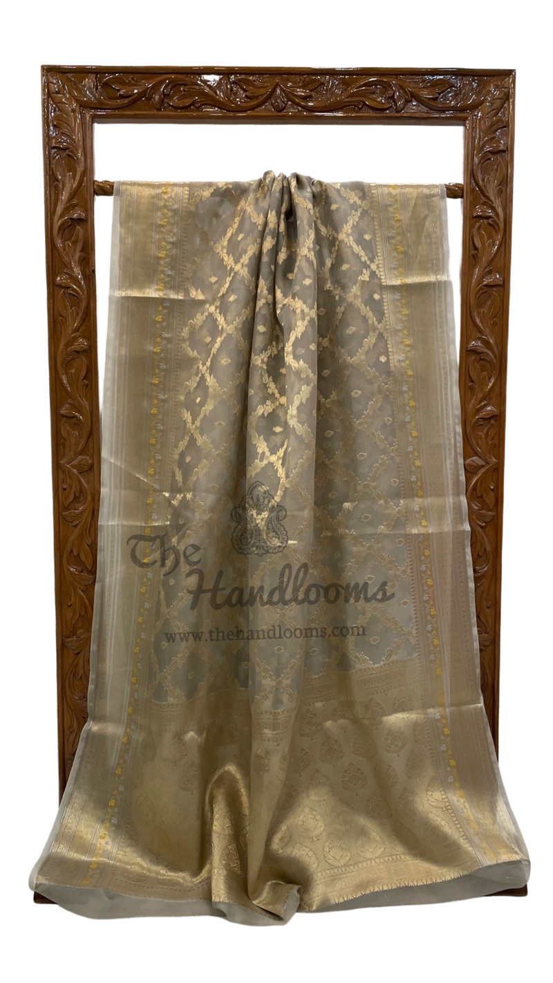 Pure Kora Handloom Banarasi Saree - The Handlooms