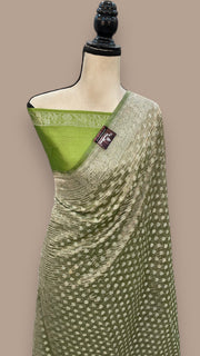 Pure Kora Tissue Crush Handloom Banarasi Saree - The Handlooms