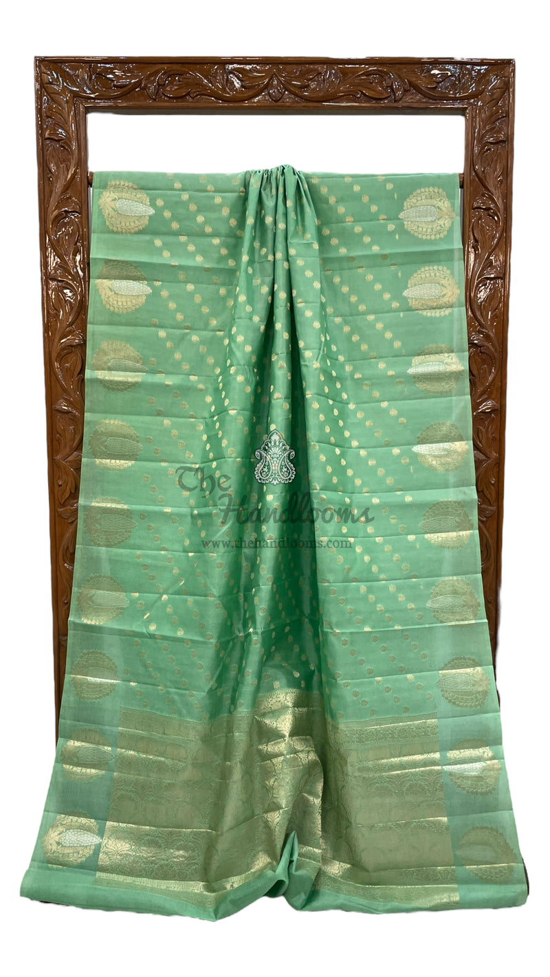 Pure Mango Silk Banarasi Handloom Saree - The Handlooms