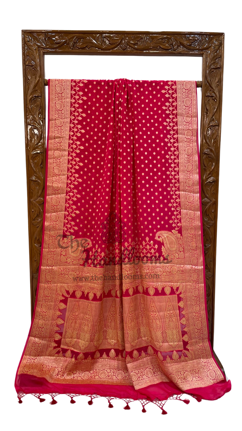 Pure Chiffon Khaddi Banarasi Saree - The Handlooms