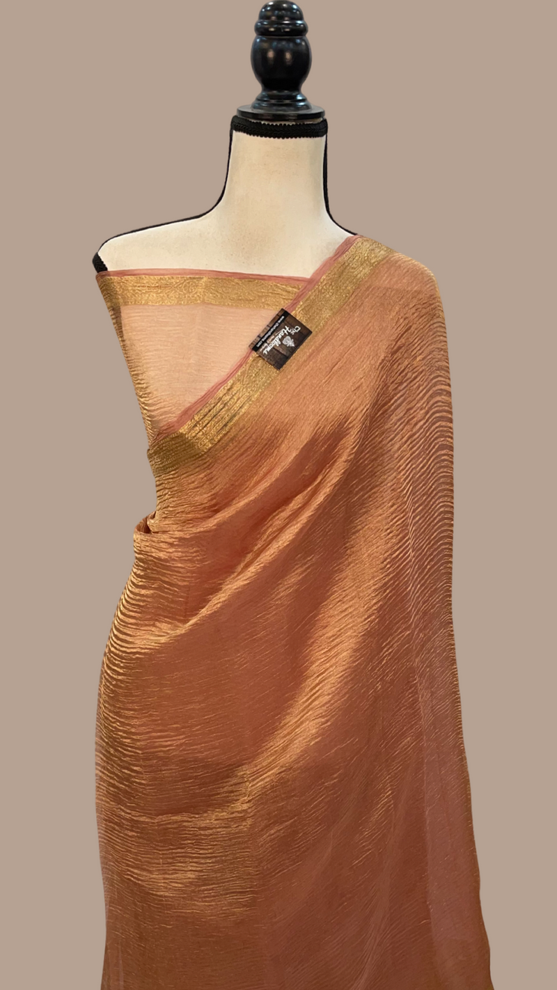 Pure Kora Tissue Handloom Banarasi Saree - The Handlooms