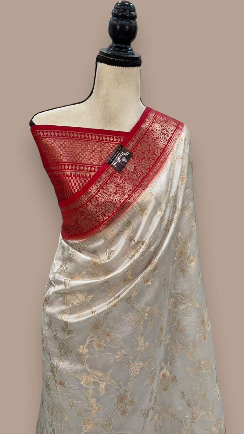 Pure Mango Silk Banarasi Handloom Saree - The Handlooms